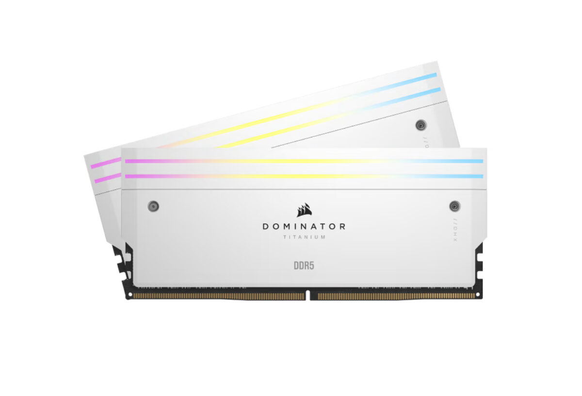 Corsair Dominator Titanium RGB DDR5 64GB (32GBx2) 6600MHz RAM (White)