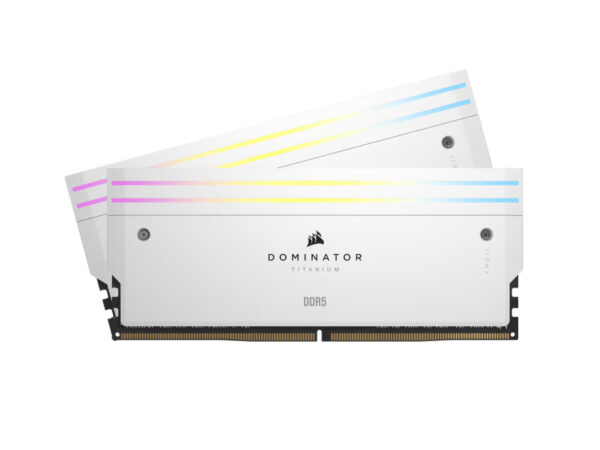 Corsair-Dominator-Titanium-RGB-DDR5-32GB-(16GBx2)-7200MHz-RAM-(White) Corsair Dominator Titanium RGB DDR5 64GB (32GBx2) 6600MHz RAM (White)