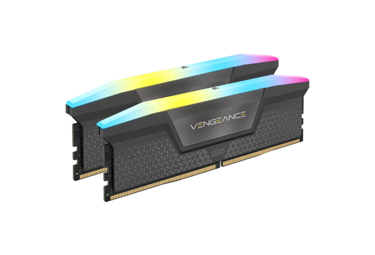 Corsair Vengeance RGB Series 64GB (32GBx2) DDR5 5600MHz Desktop Ram (Gray)