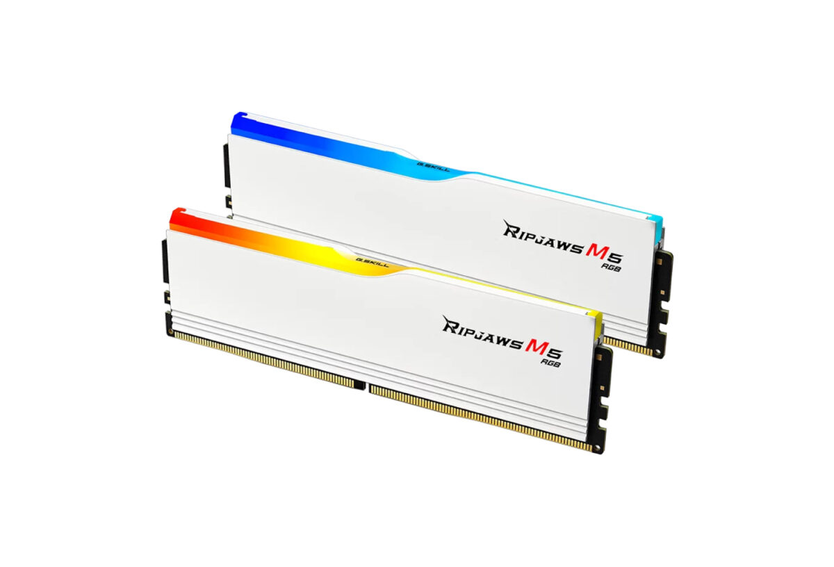 G.Skill Ripjaws M5 RGB 32GB (16GBx2) DDR5 6000MHz Desktop RAM (Matte White)